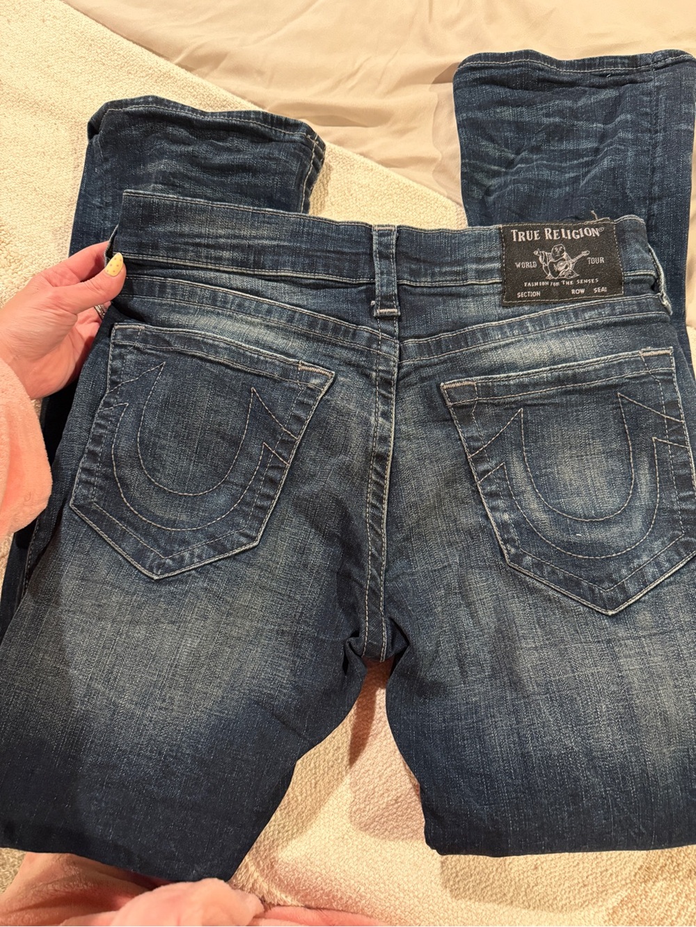 True Religion Dark Wash Ricky Jeans — Blue